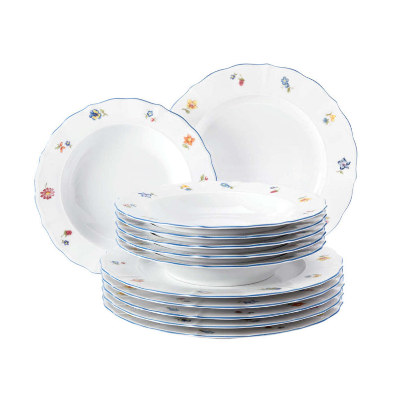 Seltmann Weiden Sonate Fiore – Set Da Colazione 6 Pezzi In Porcellana Bianca, Microonde E Lavastoviglie