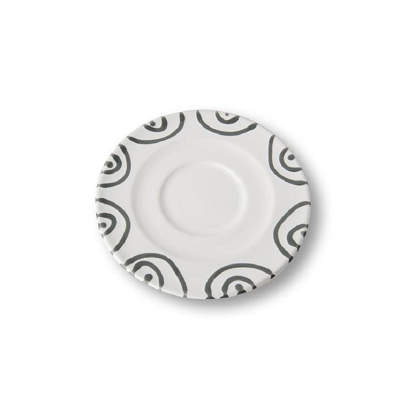 GMUNDNER KERAMIK Piattino Per Cappuccino Blu Fiammato - Fatto A Mano In Austria, Diametro 14 Cm - 3