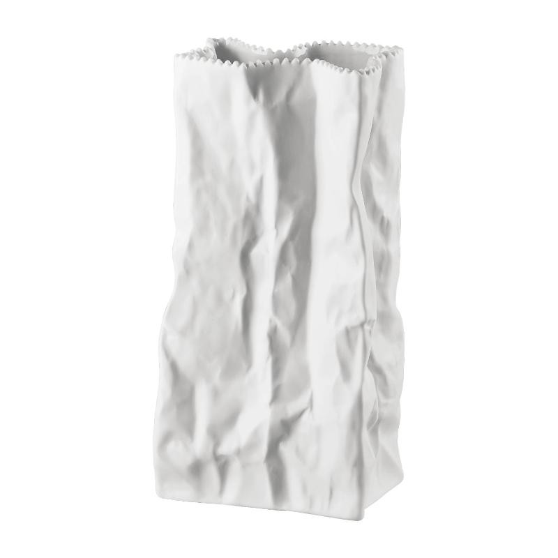 Rosenthal studio-line Do not litter Tütenvase weiß matt 22 cm