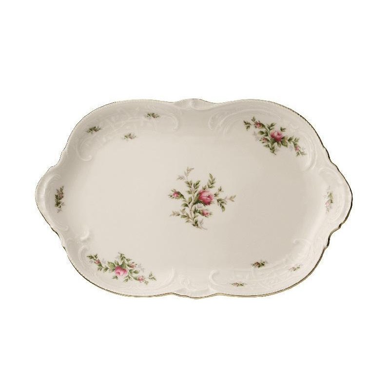 Rosenthal Sanssouci Elfenbein Moosrose neu Platte 33 cm
