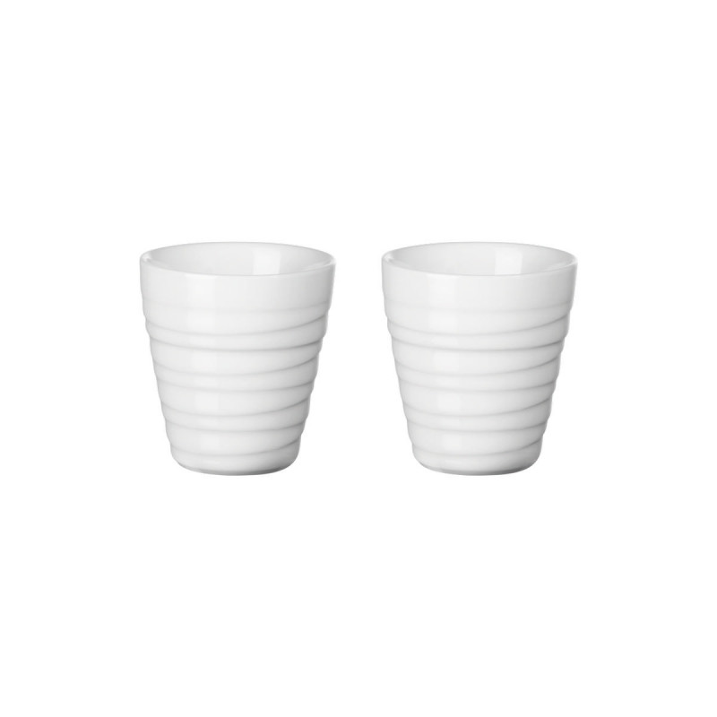 ASA Thermo Thermobecher Espresso Set 2-tlg. twisted weiß 0,08 L