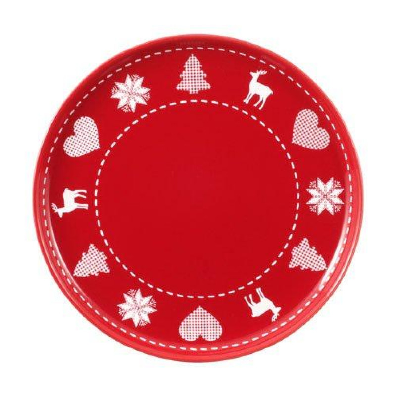 Friesland Happymix Weihnachten Rot Früstücksteller/JumboUntertasse 19 cm