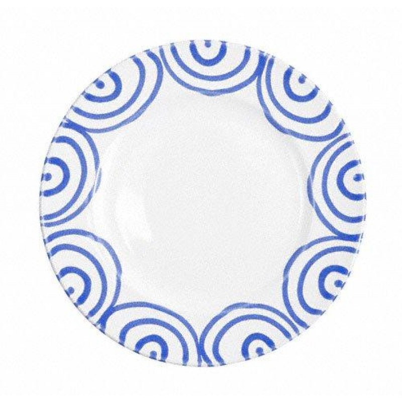 Cuore In Ceramica Gmundner 10 Cm - Blu Fiammato - Fatto A Mano In Austria