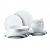 Rosenthal Junto Weiß - Porzellan Kombi Set 16-tlg. 4 Personen mit Müslischale