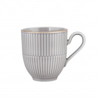 Seltmann Weiden Amina Silbergrau Goldrand Becher mit Henkel 0,35 L