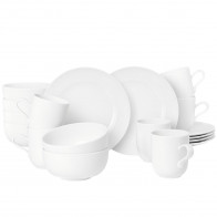 Seltmann Weiden Liberty Weiß Frühstück-Set mit Fahne 18-tlg.