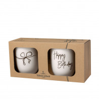 Villeroy & Boch Statement Becher mit Henkel - Happy Birthday Set 2-tlg. 0,29 L