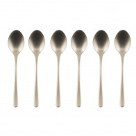 Sambonet Taste Antique - Edelstahl / PVD champagnerfarben Mokkalöffel-Set 6-tlg.