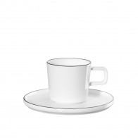 ASA Oco Ligne Noire Espressotasse mit Untertasse 0,08 L