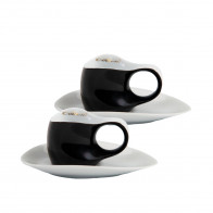 Luigi Colani Porzellan Ab ovo Black & White Espressissimotassen Set 4-tlg. 0,04 L