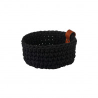 ASA Coppa Kuro Häkelkorb schwarz 17 cm 