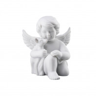 Rosenthal Engel mit Bambi klein weiß matt 6 cm