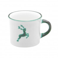 Gmundner Keramik Grüner Hirsch Kaffeehäferl glatt 0,24 L / h: 7,8 cm