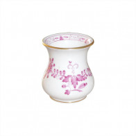 Meissen  'Neuer Ausschnitt - Indische Malerei 2 mit Kante purpur Goldpunkte mit Goldrand' Vase 6 cm