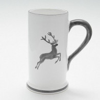 Gmundner Keramik Grauer Hirsch Bierkrug Form-A 0,5 l / h: 17 cm