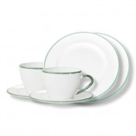 Gmundner Keramik Grüner Rand Breakfast for two Gourmet