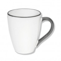 Gmundner Keramik Grauer Rand Frühstücksbecher Max Gourmet 0,3 L