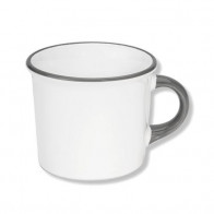 Gmundner Keramik Grauer Rand Kaffeebecher Classic 0,24 L