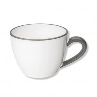 Gmundner Keramik Grauer Rand Tee-Obertasse Maxima Gourmet 0,4 L