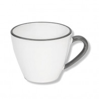 Gmundner Keramik Grauer Rand Kaffee-Obertasse Gourmet 0,2 L