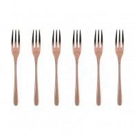 Sambonet Taste Vintage - Edelstahl / PVD Kupfer Kuchengabeln Set 6-tlg.