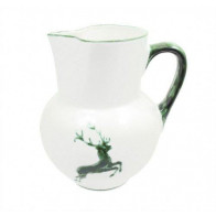 Gmundner Keramik Grüner Hirsch Krug Wiener Form 1,5 L / h: 20 cm