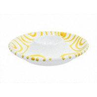 Gmundner Keramik Gelbgeflammt Eierbecher glatt d: 12 cm