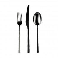 Sambonet Linea Q - Edelstahl / PVD schwarz Besteckset 24-tlg.