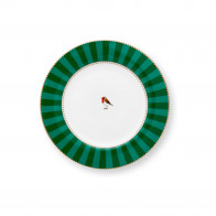 Pip Studio Love Birds Emerald-Green Brotteller streifen 17 cm