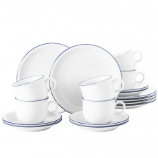 Seltmann Weiden Compact Blaurand Kaffee-Set 18-tlg.