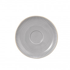 Seltmann Weiden Amina Silbergrau Goldrand Kombi-Untertasse groß 16 cm