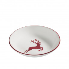 Gmundner Keramik Bordeauxroter Hirsch Suppenteller Cup 20 cm