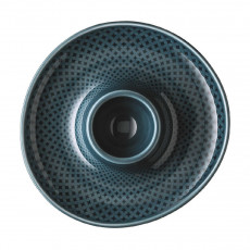 Rosenthal Junto Ocean Blue - Porzellan Eierbecher mit Ablage 13 cm