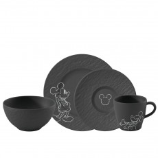 Villeroy & Boch Manufacture Rock Mickey Mouse Frühstücks-Set 4-tlg. im GK
