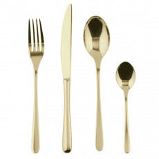 Sambonet Taste - Edelstahl / PVD champagnerfarben Besteckset 24-tlg. Vollheft / Monoblock