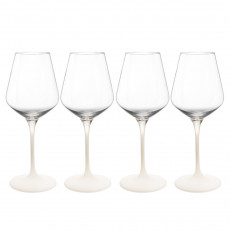 Villeroy & Boch Manufacture Rock blanc Weißweinkelch Glas Set 4-tlg. 0,12 L