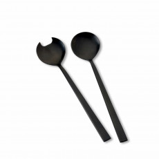 Bitz Besteck Edelstahl PVD Black Salatbesteck-Set 2-tlg. 23 cm