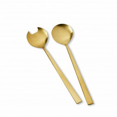Bitz Besteck Edelstahl PVD Messing Salatbesteck Set 2-tlg. 23 cm