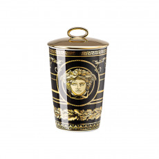 Rosenthal Versace Virtus Gala Black Tischlicht 2-tlg. mit  Duftwachs