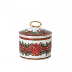 Rosenthal Versace I love Baroque Holiday Duftkerze klein mit Deckel 9 cm