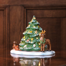 Villeroy & Boch Christmas Toys Weihnachtsbaum mit Waldtieren - mit Teelicht 23 cm