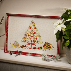 Villeroy & Boch Winter Bakery Delight Gebäckplatte rechteckig groß - Baum 39x26,5 cm