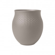Villeroy & Boch Manufacture Collier Taupe Vase Perle groß h: 18 cm