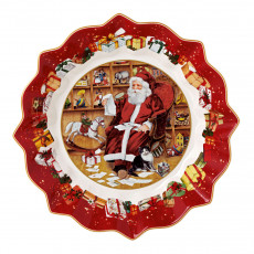 Villeroy & Boch Toy's Fantasy Schale auf Fuß - Santa liest Wunschzettel 25 cm