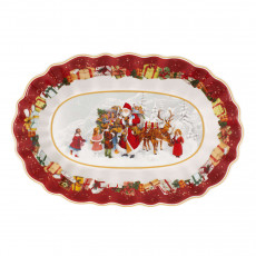 Villeroy & Boch Toy's Fantasy Schale oval groß - Santa und Kinder 30,5 cm