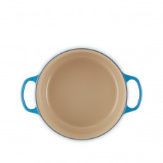 Le Creuset Bräter Signature rund Bräter rund azure blau 24 cm