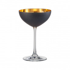 Eisch Cosmo schwarz gold Dessertschale Glas 0,25 L