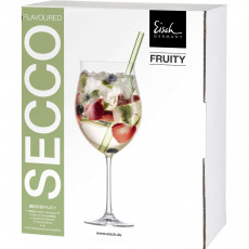 Eisch Secco Flavoured Fruity Gläser mit Trinkhalmen im Geschenkkarton Set 4-tlg. 1 L