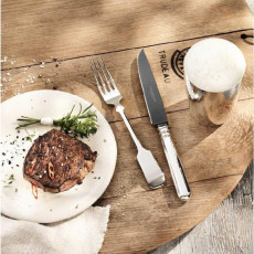 Robbe & Berking Alt-Spaten - 925 Sterling Silber Steakmesser Frozen Black 222 mm