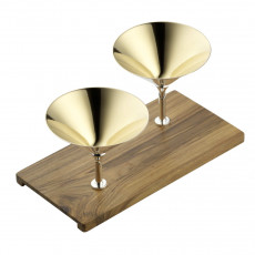 Robbe & Berking Dante Bar-Kollektion - 90 g versilbert Snackbar innen vergoldet 23,8x11,8x10,5 cm